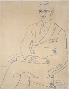 Portret Geralda Reitlingera, 1926 (niebieska kreda)
